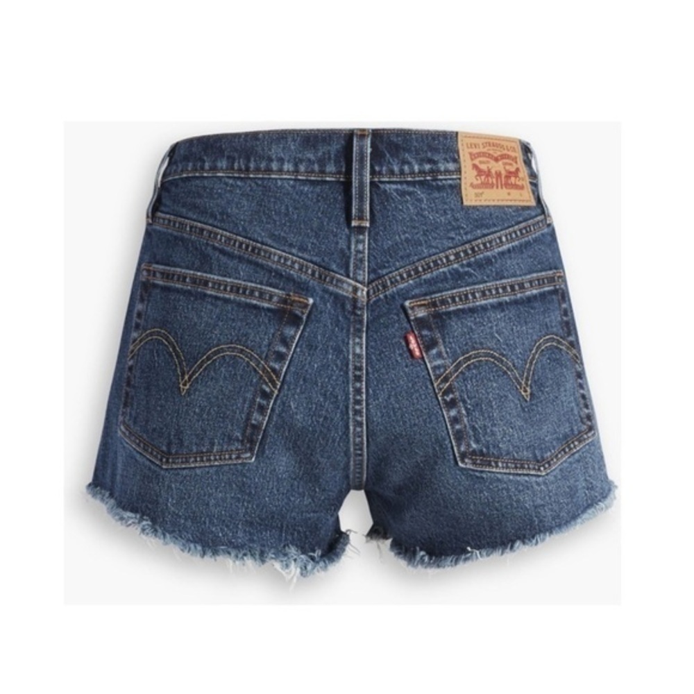 Levi’s 501 Highrise Blue Denim Shorts Cotton Size 23 - Picture 3 of 13